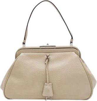Prada Pre-owned Cerniera Bag - Dames - Vintage Handtas - Beige - ONE Size - Leer - Vintage