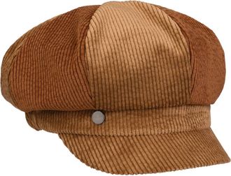 Lierys Vanford Balloon Patchwork Corduroy Newsboy Cap Made in EU Women Autumn Winter Camel
