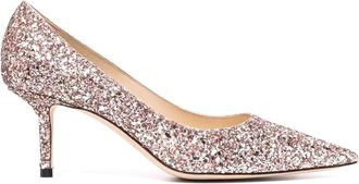 Jimmy Choo London Love 85Mm Glitter Pumps