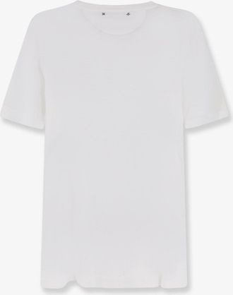 Golden Goose Mens T-Shirt Lyocell White T-Shirts And Polos