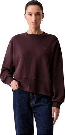Marc O'Polo Crew Neck Sweatshirt - Dames - Sweatshirts - Bruin - S - Katoen - Hoodies & sweatvesten