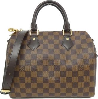 Louis Vuitton Brown Coated Canvas Boston Bag (Pre-Owned)