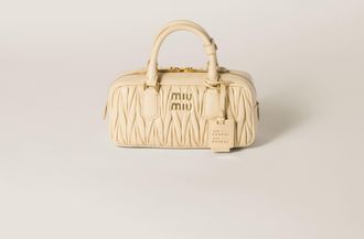 Miu Miu Arcadie Matelass&eacute; Nappa Leather Bag, Woman, Soy Green