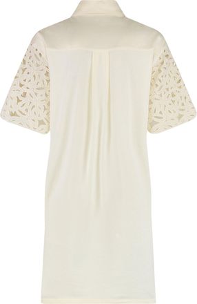Moncler Womens Ivory Cotton Mini Dress