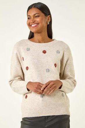 Roman Sparkly Poka Dot Knit Jumper