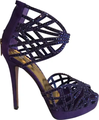 FRANCESCO SACCO Womens Stilettos Open Toe Heel In Purple