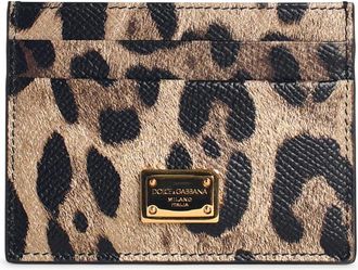 Dolce & Gabbana Tarjetero Lear con estampado de leopardo Dauphine