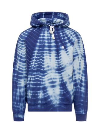 Marcelo Burlon Blue Tie-Dye Hood Sweatshirt