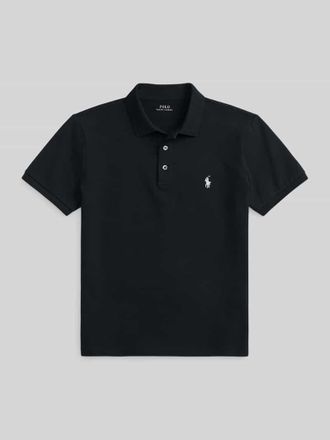 Polo Ralph Lauren Slim Fit Poloshirt aus Baumwoll-Mix in Black, Gr&ouml;&szlig;e XXL