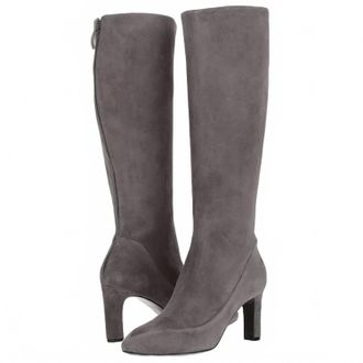 Cole Haan Women Arlean Stormcloud Suede Leather Boots In Grey