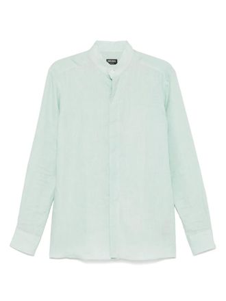 Ermenegildo Zegna linen shirt - men - Linen/Flax - M - Blue