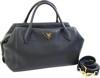 Prada Pre-owned Handbags, female, Black, Size: ONE SIZE Pre-owned Vintage Handbag
