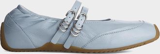 Rag & Bone Emilee Metallic Leather Mary Jane Ballerina Flats