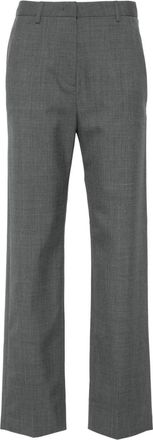 Valentino Garavani virgin-wool straight trousers - women - Silk/Virgin Wool - 42 - Grey