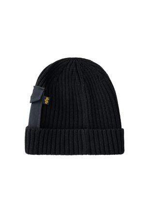Alpha Industries Skim&uuml;tze ALPHA INDUSTRIES Utility Beanie, Herren, Gr. onesize, schwarz, Obermaterial: 100% Polyacryl, M&uuml;tzen Skim&uuml;tze