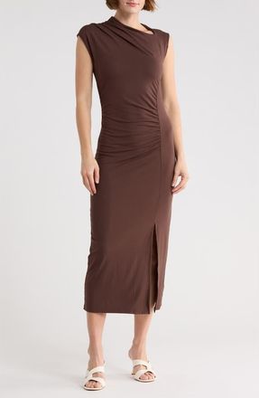Scotch & Soda Asymmetric Neck Sleeveless Dress in Hot Fudge at Nordstrom Rack, Size X-Large