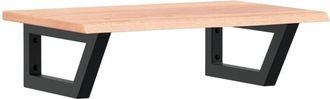vidaXL Basin Shelf Wall Mounted Steel and Solid Wood Oak Vidaxl