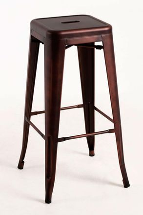 Regalos Miguel Pack 6 Taburetes color cobre vintage en acero reforzado