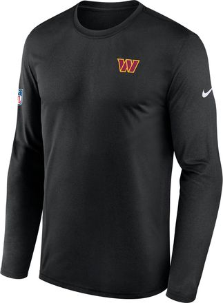 Nike Washington Commanders Legend Logo Nike Mens Dri-FIT NFL Long-Sleeve T-Shirt in Black | 02TJ00A9E-FEJ