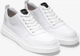 Cole Haan Grandpr&oslash; Rally C34712 Sneakers White Canvas Court Shoes ZAP423