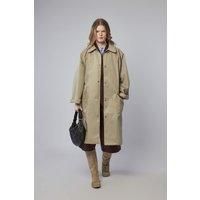 Sofie D'Hoore Long Raglan Sleeve Coat Front Patch Pockets