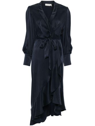 Zimmermann Zijden midi-jurk - Blauw