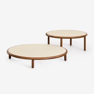 Sklum Sklum - Set De 2 Mesas De Centro Redondas En Madera De Acacia Olivia