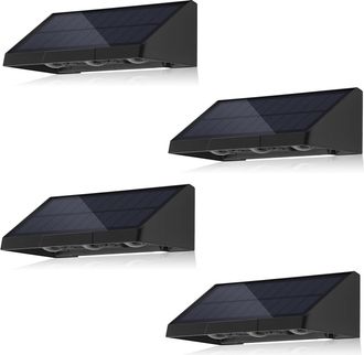 OEM Juego De 2 Apliques Solares De Pared, Lente De Alto Brillo, Resistentes Al Agua Ipx5, Para Jard&iacute;n, Valla, Patio