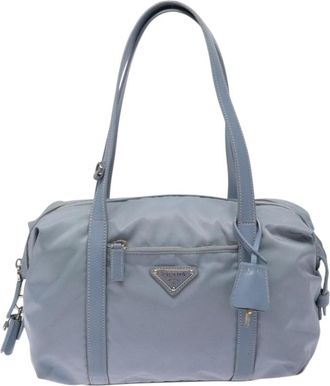 Prada Tessuto Blue Nylon Tote Bag (Pre-Owned)
