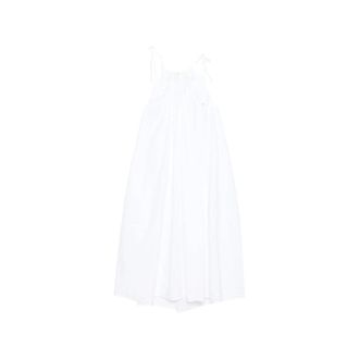Co Midi Dresses, female, White, Size: XS Tie-Strap Gathered Midi Dress