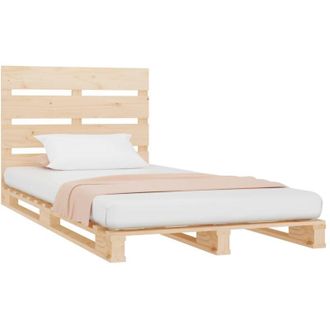 vidaXL Vidaxl - Estructura De Cama Sin Colch&oacute;n Madera Maciza De Pino 90x200 Cm