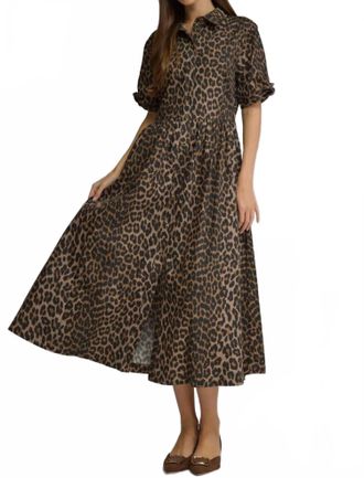 Entro Womens Lovin Leopard Dress In Beige