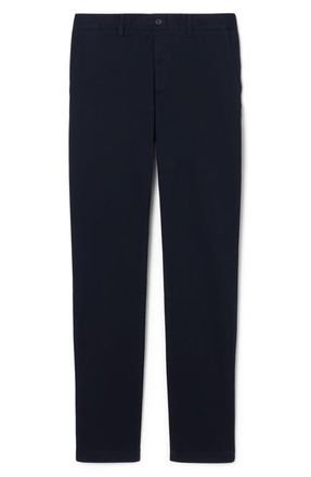 Lacoste Flat Front Cotton Stretch Twill Chinos in Abysm at Nordstrom, Size 32 X 32