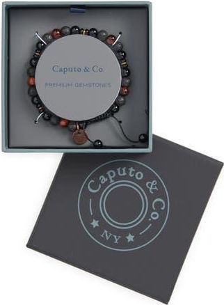 Caputo & Co. Mens Balance Semiprecious Stone Bracelet in Red Tiger Eye at Nordstrom Rack