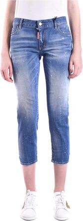 Dsquared2 Klassieke denim jeans - Dames - Cropped Jeans - Blauw - S - Denim - Jeans