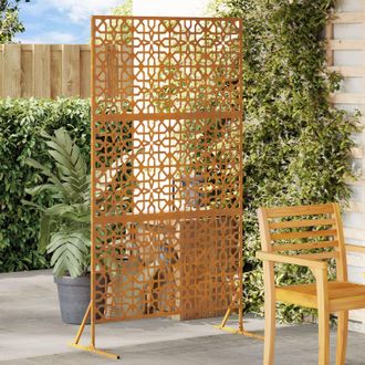 Berkfield Home Privacy Screen 100x50x180 cm Weathering Steel in Brown | Size: 100 x 50 x 180 cm