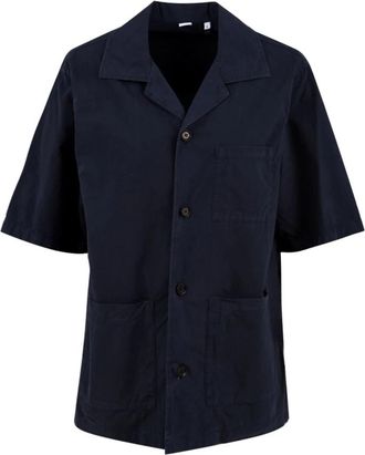 Aspesi Ce 18 G329 85098 Shirt - Heren - Korte mouwen Overhemden - Blauw - S - Overhemden