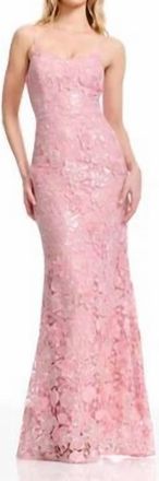 Dress The Population Giovanna Sleeveless Scoop-Neck Mermaid Gown In Pink