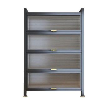 OEM Buffet De Cocina K Ikido, Armario De Almacenamiento, 5 Estantes, Puerta Visible, 60l X 32l X 144h Cm, Gris