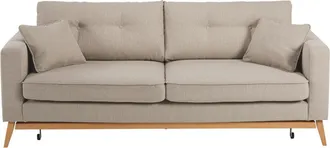 Maisons du monde Sofá cama escandinavo de 3/4 plazas beige
