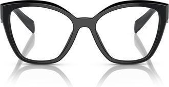 Prada 0pr 20zv Oversized Black Cat-Eye Sunglasses
