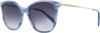 Longchamp Womens Square Sunglasses LO660S 421 Blue Marble 54mm