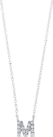 Bony Levy Icon Diamond Initial Pendant Necklace in 18K White Gold - M at Nordstrom