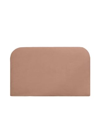 Deco Wood Cabecero tapizado desenfundable de pana coral de 140x110cm