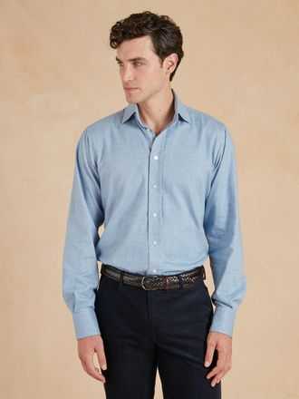 Oliver Brown Regular Fit shirt - Cashmere Blend Denim