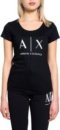 A|X Armani Exchange Dames T-shirt In Zwart