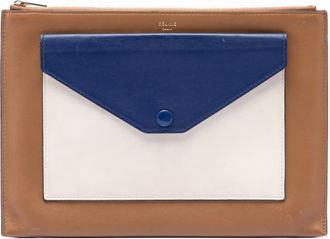 Celine Pre-owned Celine Tricolor Leather Pocket Envelope Zip Clutch Ladies SBPJGGBFKHJ6SKD3