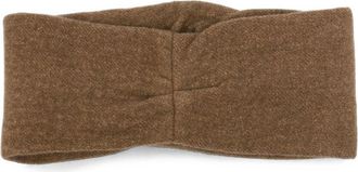 Cortana Herringbone Wool Blend Headband - Brown