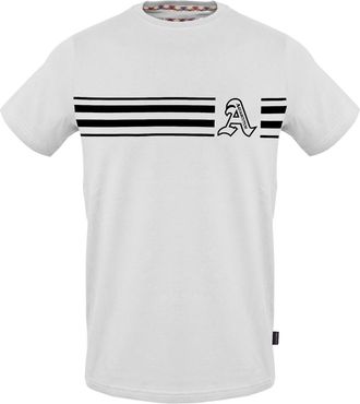 Aquascutum Unisex T-shirt voor volwassenen met de letter A (Wit)