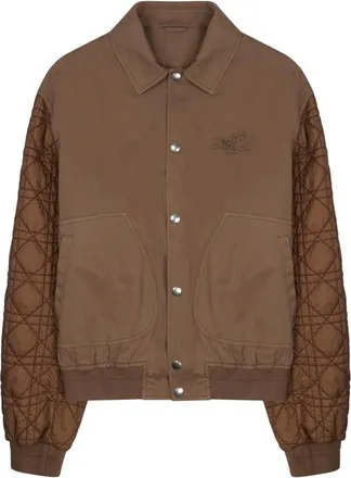 Dior Jassen, Heren, Bruin, L, Katoen, Lily of the Valley Blouson Jas